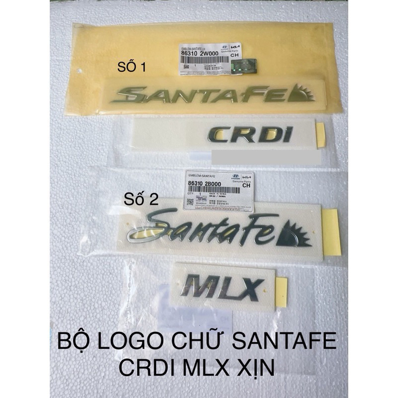 BỘ CHỮ SANTAFE MLX CRDI XỊN 86310-2B000 86313-2B010