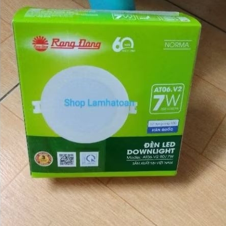 Đèn LED Downlight 90/7W AT06L Rạng Đông