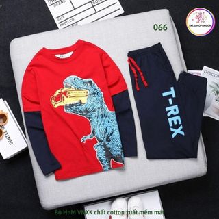  23 đến 50kg - Bộ quần áo dài tay cho bé trai size đại thun cotton xuất mềm mát VNXK 066 