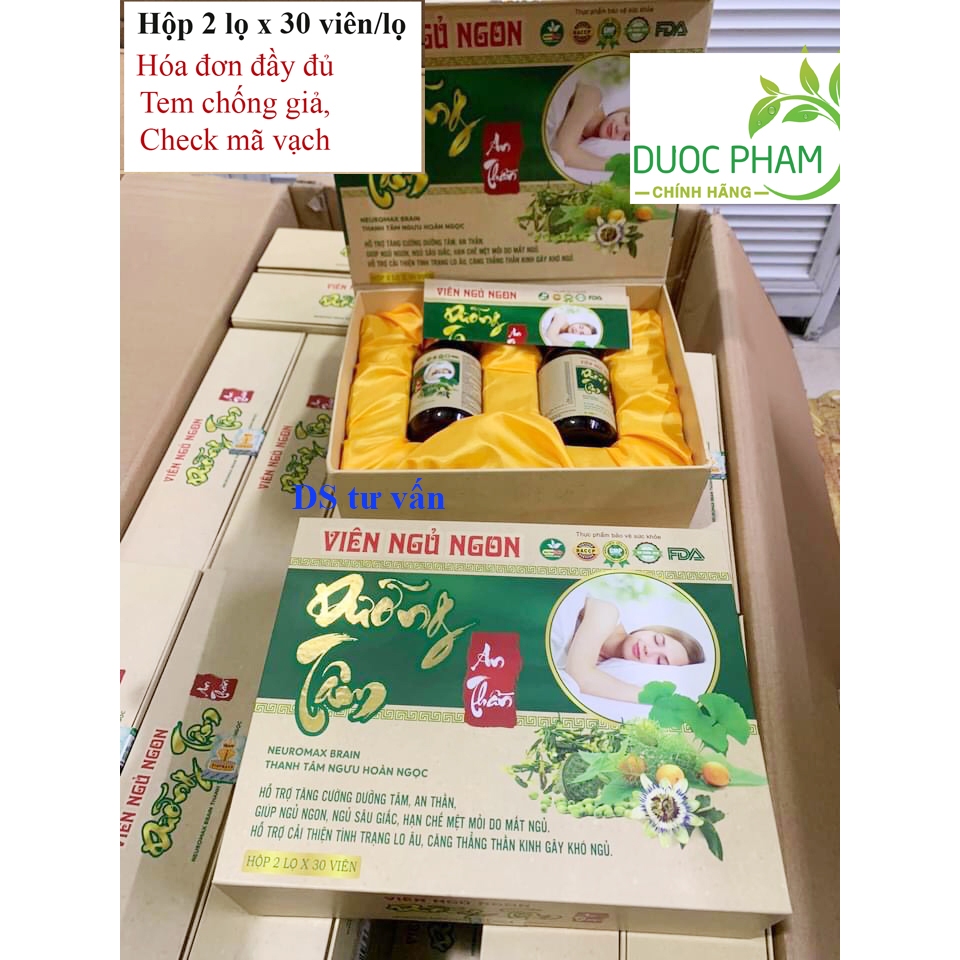 SET 2 lọ Viên ngủ ngon dưỡng tâm an thần bồi dưỡng cơ thể giúp ăn ngon ngủ sâu giấc