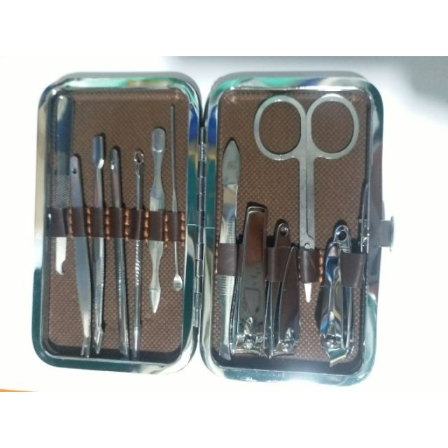 Bộ Bấm Móng Tay 10 Món Thép Ko Gỉ, Bộ Cắt Móng Tay Làm Nail