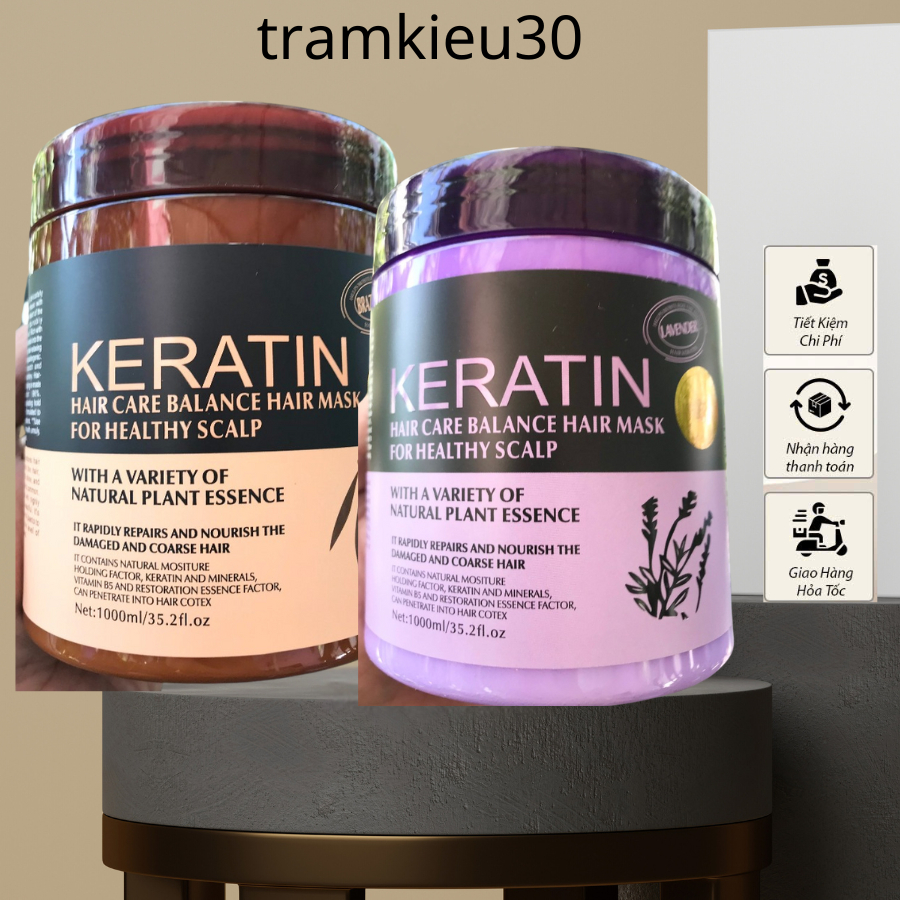 Kem ủ tóc (Hấp dầu KERATIN) Ủ tóc cũng cấp dưỡng chất KERATIN COLLAGEN 1000ml( Hủ nâu)