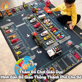 [PHIÊN BẢN CỰC LỚN] Thảm Đồ Chơi Giáo Dục Hình Bản Đồ Giao Thông Thành Phố Cho Bé