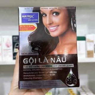 ( Lẻ 1 gói ) Dầu gội nhuộm tóc -  gội là nâu Matrix