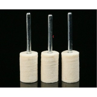 Đầu len cứng đánh bóng / nỉ đánh bóng cán 3mm (combo 3 cái)