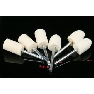 Đầu len cứng đánh bóng / nỉ đánh bóng cán 3mm (combo 3 cái)
