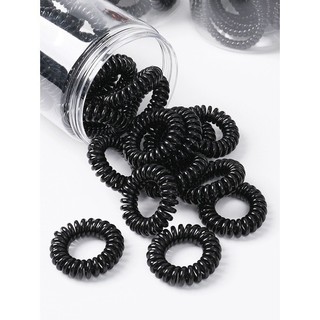 Set 5 Chiếc Dây Cột Tóc Lò Xo Đen - Trắng Co Giãn Cho Bạn Gái