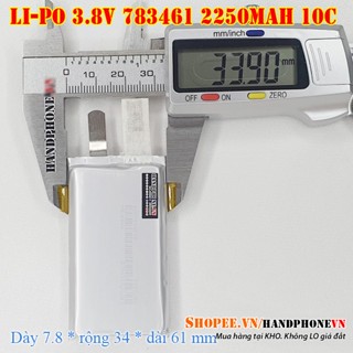 Pin Li-Po 3.8V 783461 2250mAh Dòng xả cao 10C (Li-Polymer) thay thế cho Flycam - Máy Bay Điều Khiển, RC, Mini2