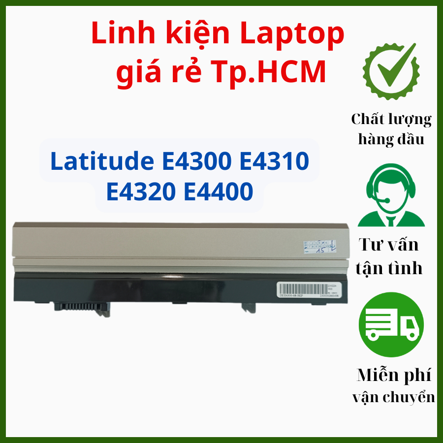 Pin Laptop Dell Latitude E4300 E4310 E4320 E4400 FM332 FM338 HW905 - Pin Dell New