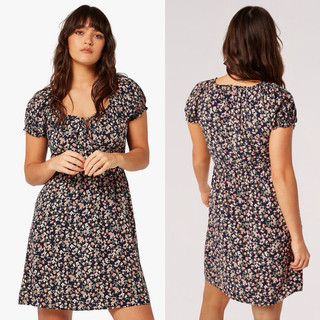 [virusplussize]Đầm hoa nhí apricot xuất xịn bigsize (us 14)