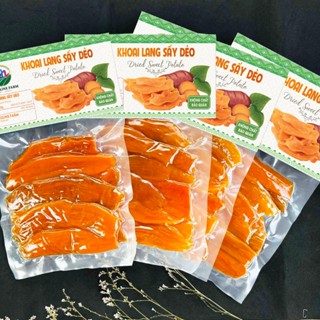 Khoai lang sấy dẻo không đường Mangline Farm Đà Lạt 1kg (4 gói 250g) đồ ăn vặt giảm thơm ngon mềm dẻo đặc sản Đà Lạt