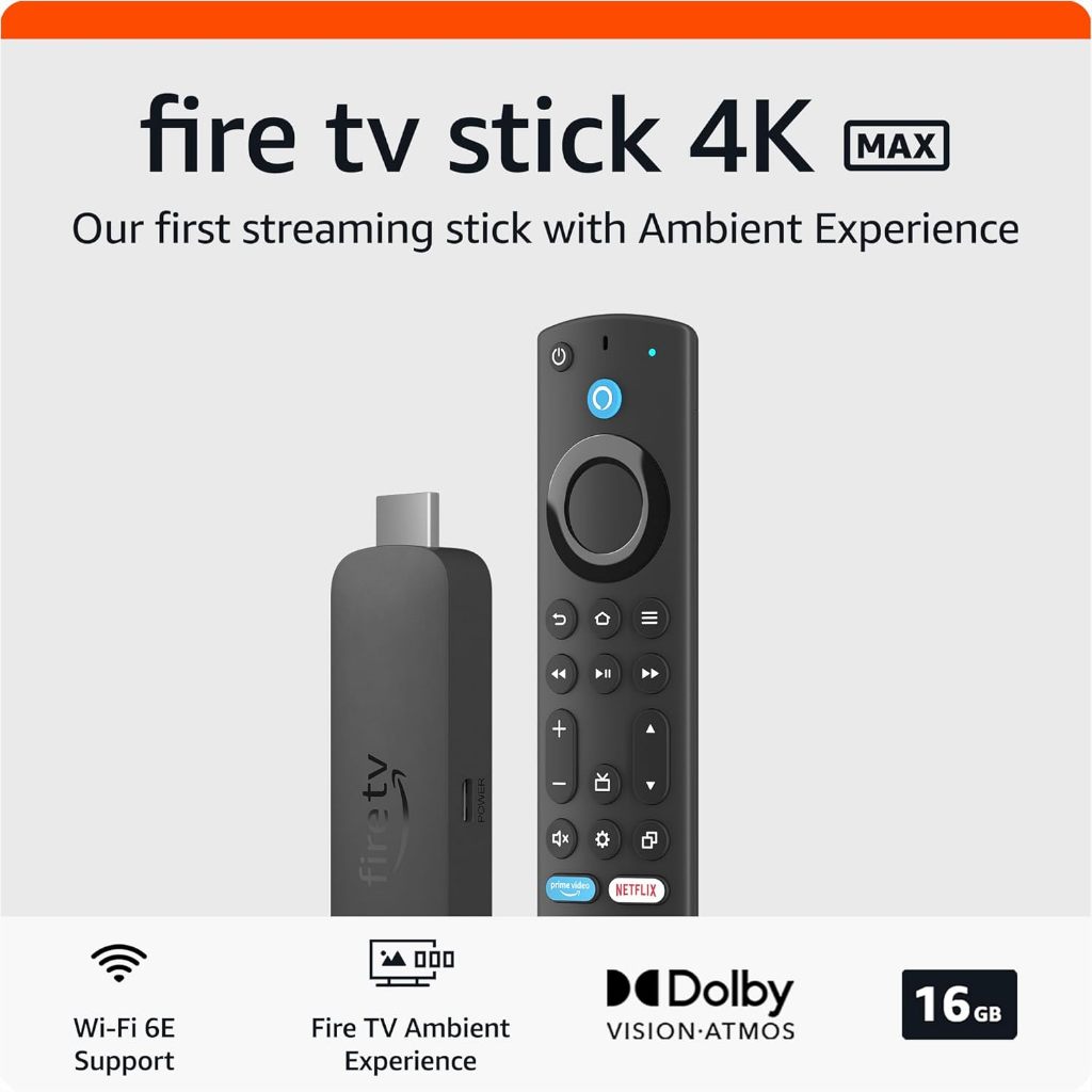Thiết bị phát trực tuyến Amazon Fire TV Stick HD/4K/4K Max streaming device, supports Wi-Fi 6E (bản mới nhất)