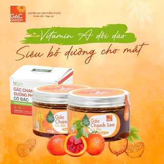 Combo 2 hũ gấc chanh leo đường phèn cô đặc Gấc Garden giúp bổ mắt cho trẻ em, người già, da mịn sáng đẹp hũ 250g
