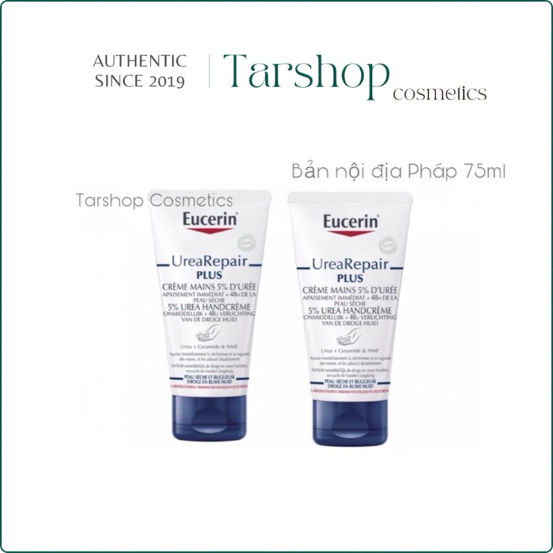 [75ml bản Pháp 5/25] Kem Dưỡng Tay Eucerin Urea Repair PLUS