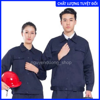 QUẦN ÁO BẢO HỘ LAO ĐỘNG VẢI KAKI LOẠI 1, ĐỒNG PHỤC , QUẦN ÁO CÔNG NHÂN NAM VÀ NỮ MÀU TÍM THAN