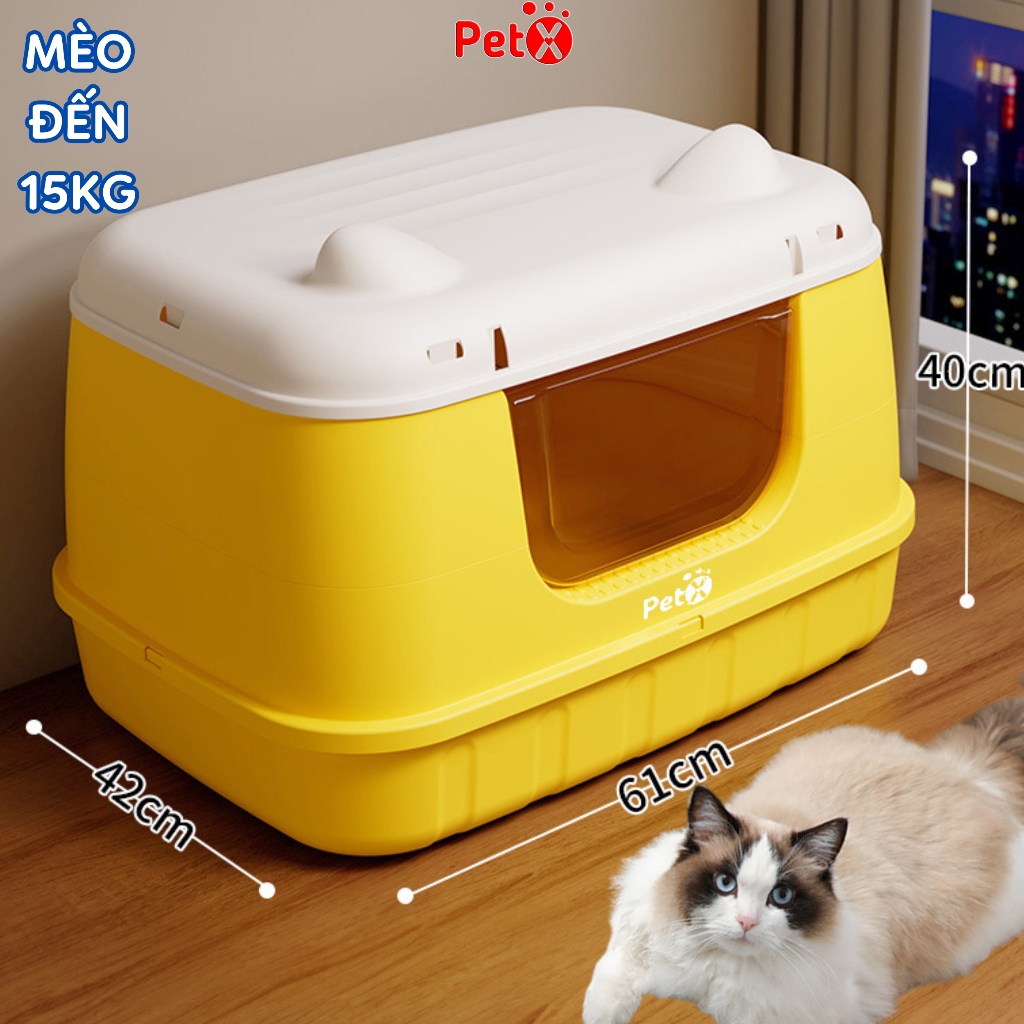 Nhà vệ sinh cho mèo cỡ cực lớn cho mèo tới 15 kg PetX