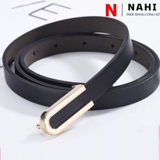 Dây nịt nữ PK17 - Thắt lưng nữ - Thắt lưng nữ bản nhỏ mặt chữ U, kim loại cao cấp, thắt váy, áo Nahi.vn
