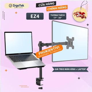  Giá Treo Màn Hình 17 - 32 Inch Kèm Giá Đỡ Laptop 10 - 17 Inch ErgoTek EZ4 - Tay 38 Cm   Cao Cấp Hơn M074   M076   