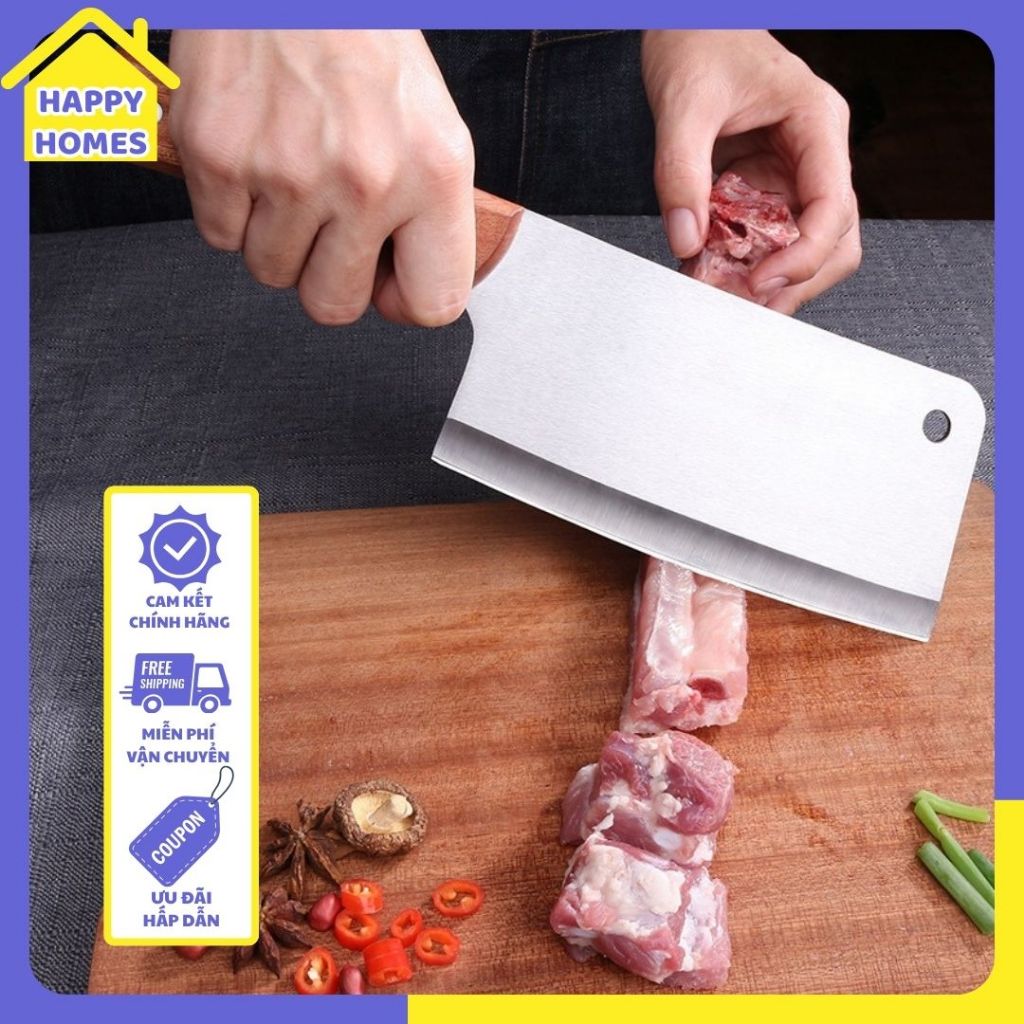 Dao chặt Kiwi Thái Lan 850, Dao chặt xương cán gỗ tay cầm chắc chắn cắt gọt tiện lợi - Happy Homes
