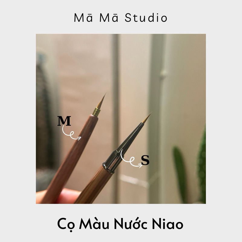 Cọ Vẽ Nail - Cọ Vẽ Màu Nước Niao 2 size S & M