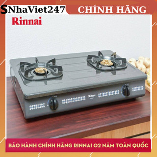 .bếp gas đôi rinnai rv-367-365 mặt men chống rỉ,bền,đẹp,lửa xanh,tiết kiệm ga-bh 24t-chính hãng