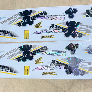  Tem Dán Xe Tem Xe Wave Tem Wave Mẫu Gấu Ghép Crom Nền Trong Suốt Chỉ Dán Cho Wave 110 