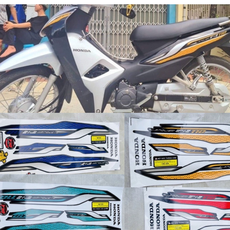 Tem Dán Xe Tem Xe Wave Tem Dan Xe Wave Tem Giả Zin Wave 50/100/110 Mẫu Mới 2020 Tem 3 Lớp Chống Nước