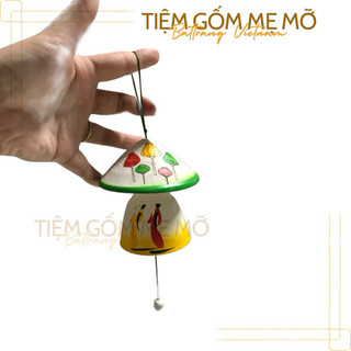 Chuông gió hình chiếc nón gốm sứ Bát Tràng