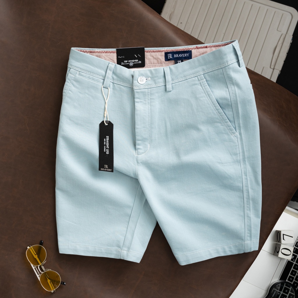 Quần short nam jean xước Jenka co giãn, mềm mịn, thoáng mát, thoải mái, sang trọng - Bravery