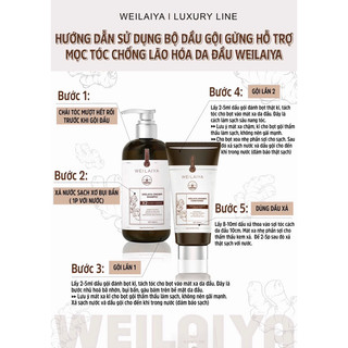 (Tặng Mọc Tóc) DẦU GỘI XẢ GỪNG WEILAIYA LUXURY