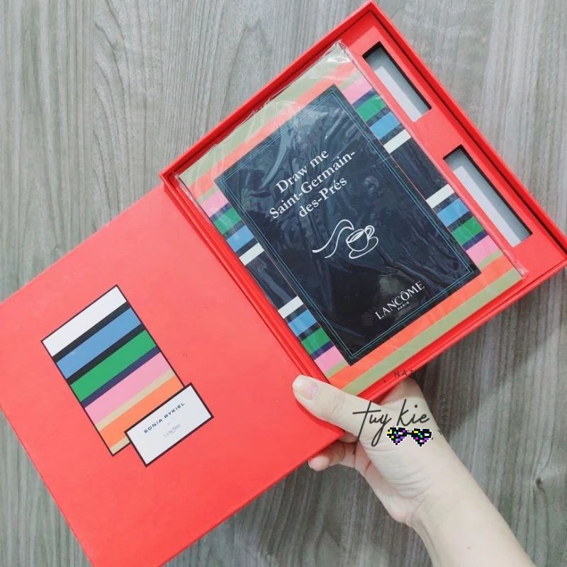 [ Gift Hãng ] Sổ Tay LÂN(0M€ × Sonia Rykiel Notebook Gift Box Limited