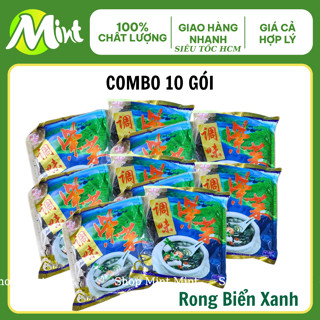 [COMBO 10 Gói x 20g] Rong biển khô _XANH_Hiệu Bi Jiang_Nấu Canh/ Cháy Tỏi PHÚC KIẾN. Shop Mint Mint.