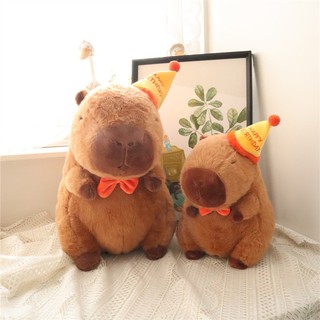 Chuột Capybara Đội Mũ Happy size đại 90cm