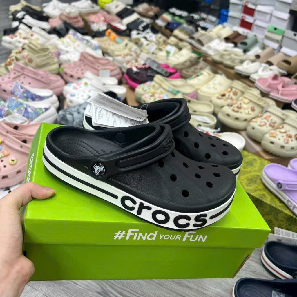 Dép Cross baya band clog Nam Nữ Viền Màu "Tặng Kèm 6Chram Size Nữ Ngẫu Nhiên" , Dép Sục Cross Unisex Màu Sắc Đa Dạng | BigBuy360 - bigbuy360.vn