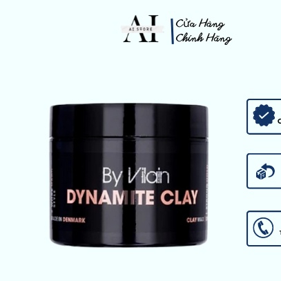 Sáp vuốt tóc nam By Vilain dynamite100gr. AI Store