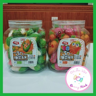 Bán sỉ Kẹo dẻo có nhân hình con rùa,cà rốt và bắp ngô ngộ nghĩnh lọ 50 cái 10g mềm dẻo thơm ngon