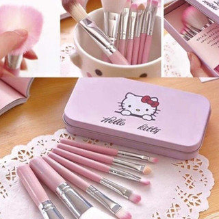 1 Bộ 7 cọ trang điểm hello kitty hồng