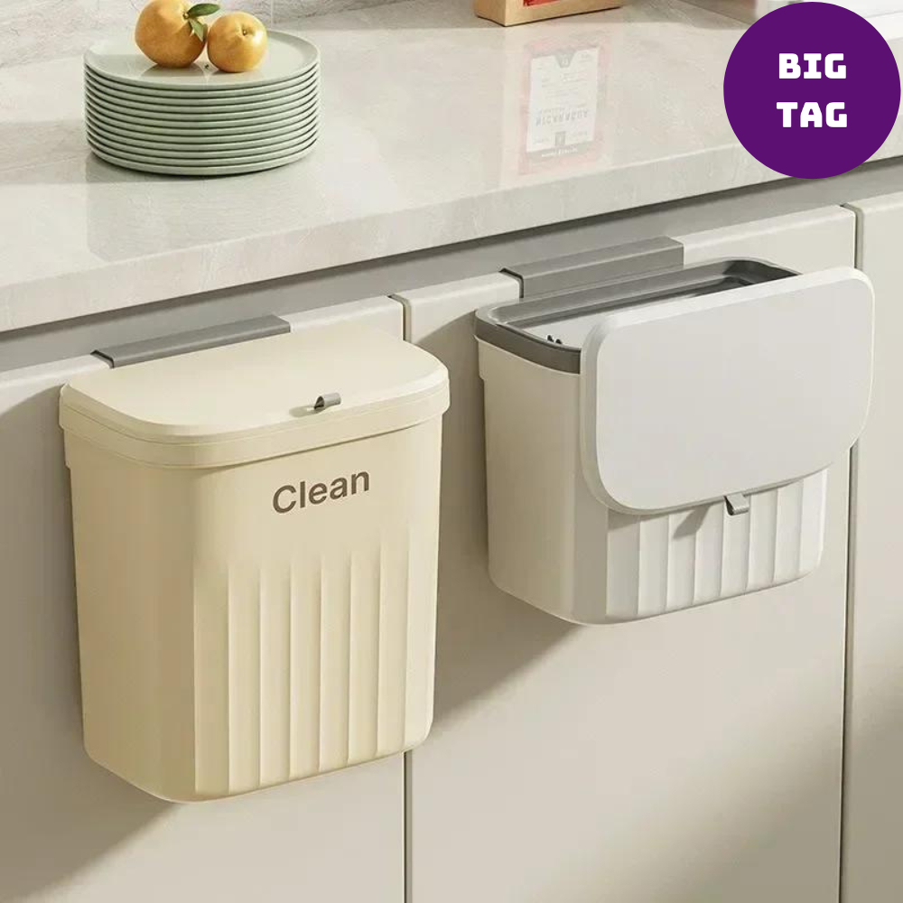 thùng rác ecomax treo tường nhà bếp, thùng đựng rác dán tường đa năng 3812