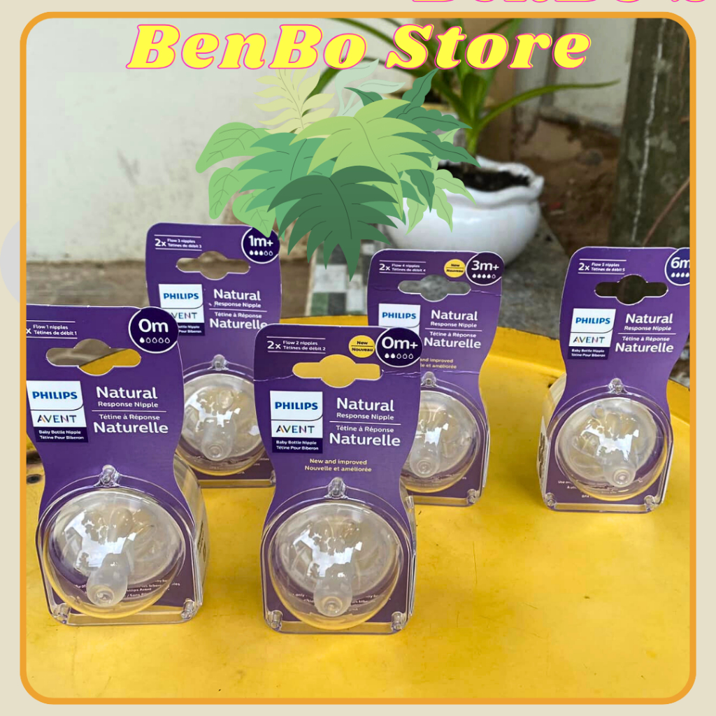 Núm ti thay thế bình sữa AV Natural đủ size ( mẫu mới)