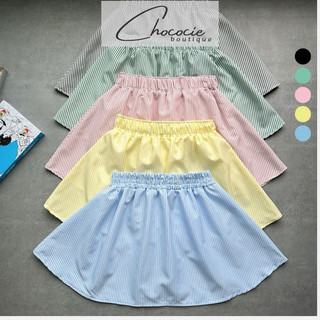  Chân váy dáng xoè lưng thun SỌC Chân váy xoè lưng thun chất kate sọc dọc chân váy basic SỌC DỌC NHIỀU MÀU