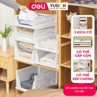 Kệ Ngăn Kéo Nhựa Phân Chia Tủ Quần Áo DELI Khay Ngăn Kéo Đa Năng Đựng Quần Áo Vật Dụng