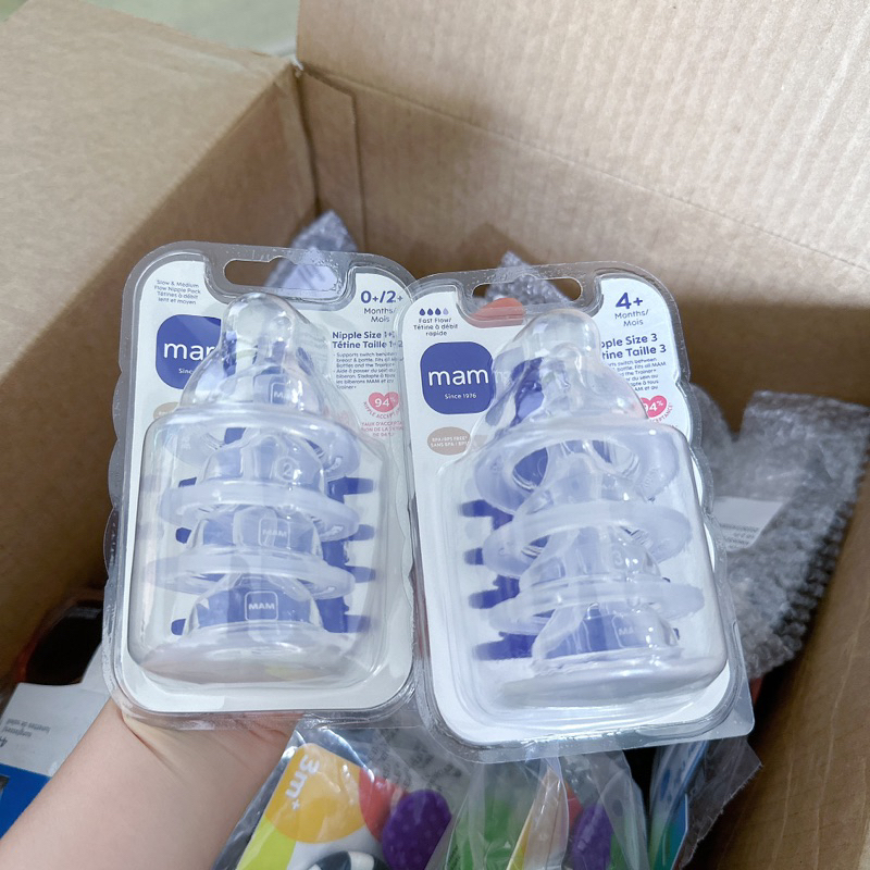 Núm ti bình sữa MAM 160ml 240ml US