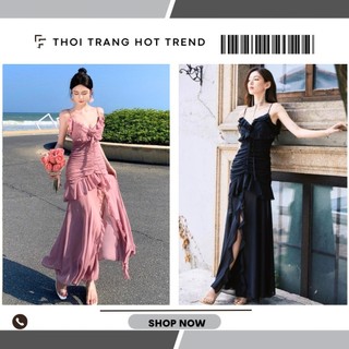 Đầm Đuôi Cá Dáng Dài Xếp Ly Ôm Eo Tôn Dáng Hàng Cao Cấp TH52