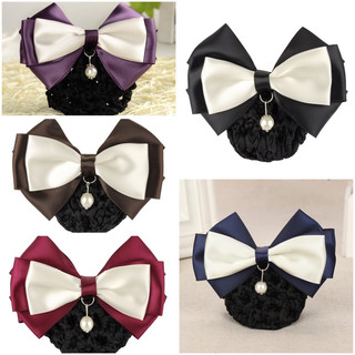 Kẹp búi lưới handmade đủ màu có hạt treo K126