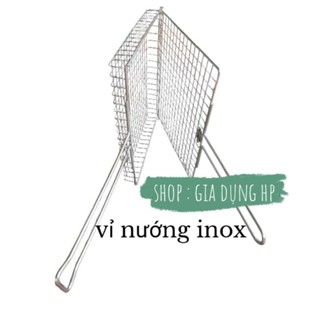 Vỉ Nướng thịt Inox siêu dày loại đẹp, nướng Gà, nướng Vịt, nướng Cá loại dày