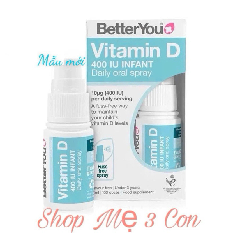 Vitamin D3 DLUX Anh dạng xịt 15ml