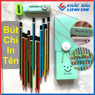 Bút chì Set 12 cây khắc tên theo yêu cầu tặng tẩy got hộp