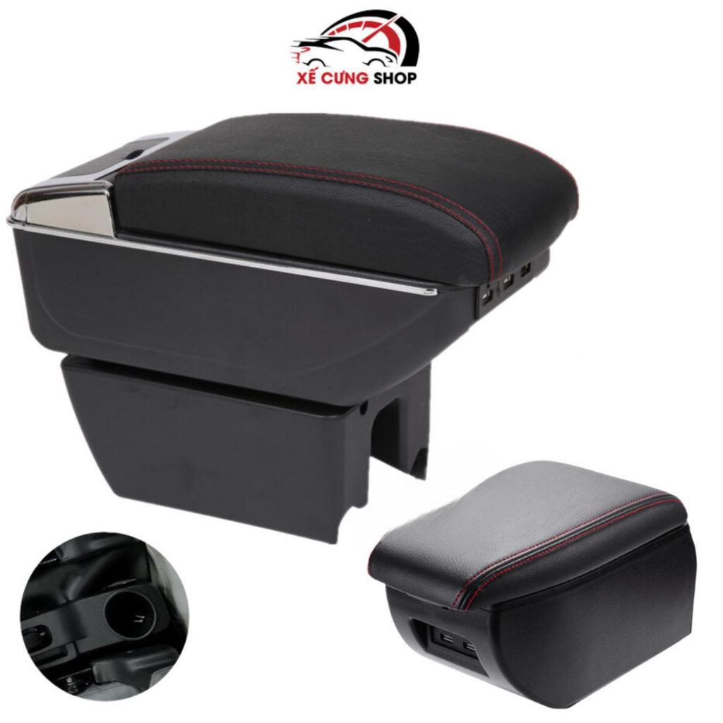 Hộp Tỳ Tay, Bệ Tỳ Tay Xe Suzuki Ertiga, XL7 Màu Đen Có Cổng USB lắp đặt dễ dàng