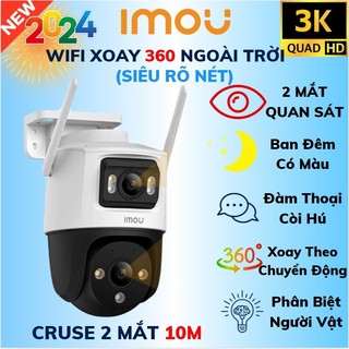 Camera Wifi IMOU Ngoài Trời 2 Mắt Quan Sát CRUISER DUAL, Xoay 360 độ 6MP 10MP 4MP S41FEP S21FEP