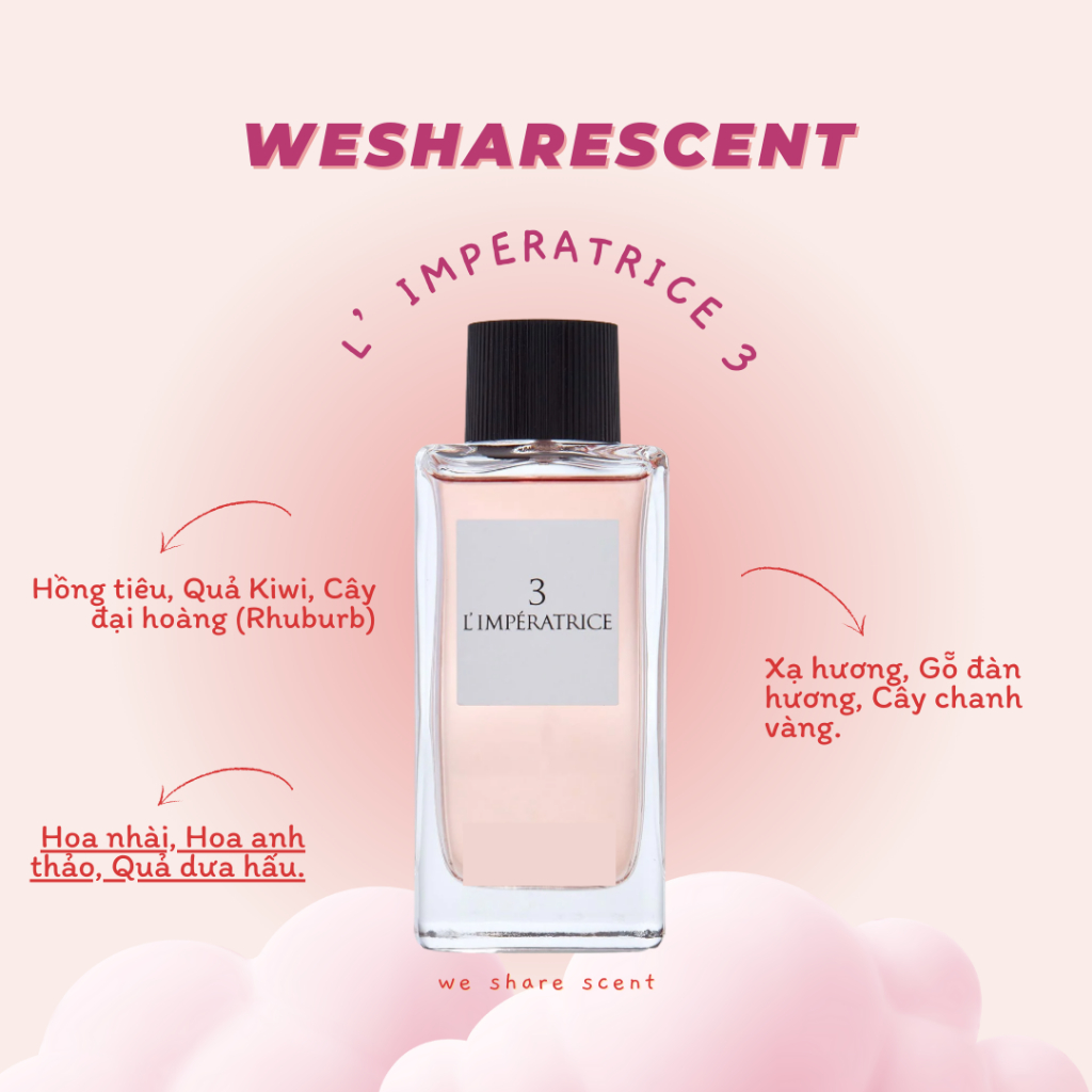 [𝘼𝙪𝙩𝙝] Nước Hoa dùng thử Nữ L`imperatrice 3 5ml/10ml -𝙬𝙚𝙨𝙝𝙖𝙧𝙚𝙨𝙘𝙚𝙣𝙩-
